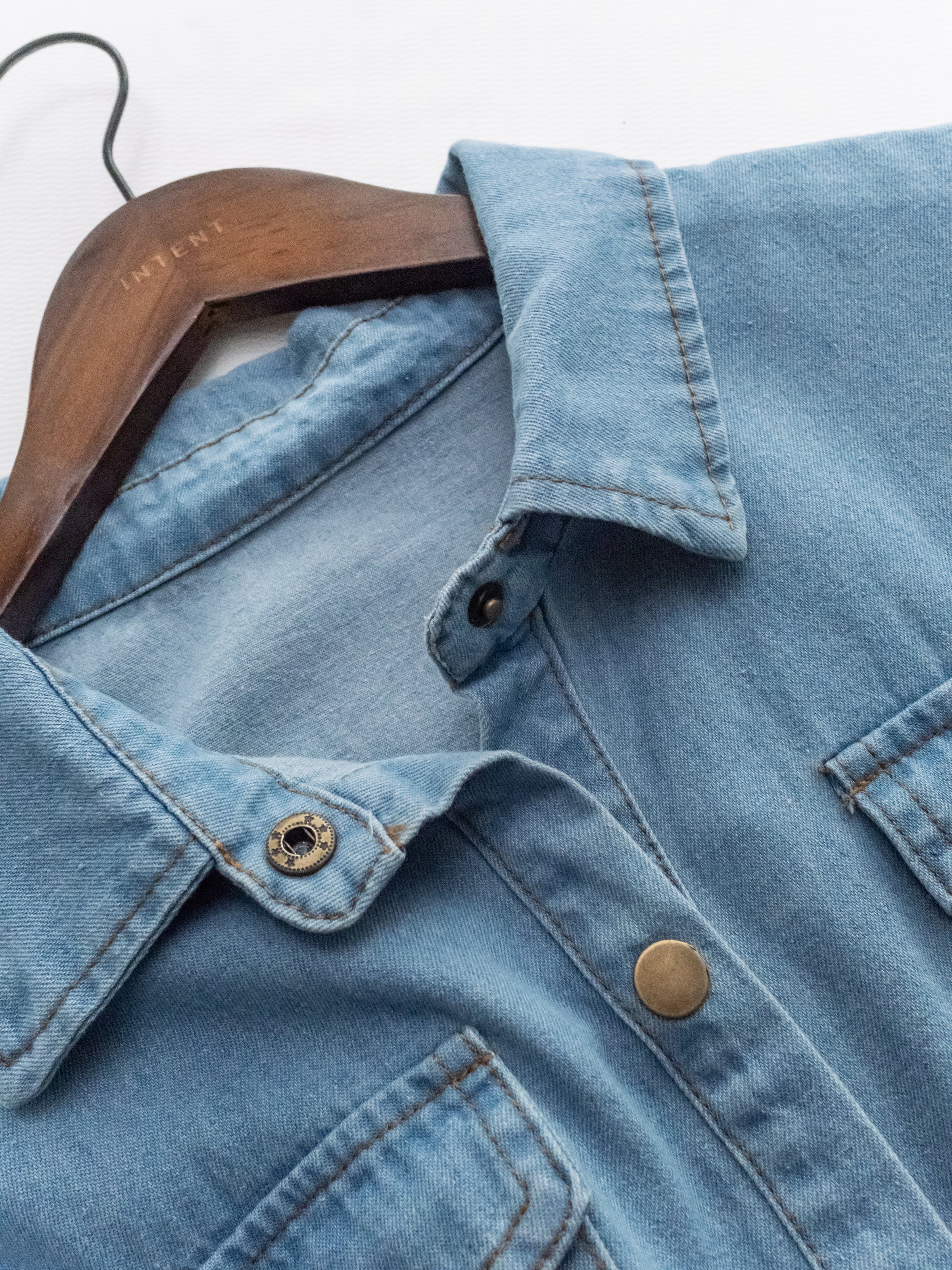 [Style 2] Denim Dress 質感鉑鈕束腰口袋牛仔長裙/ DS1076 （優惠至 2月13日）