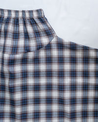Asymmetrical Checked Skirt 不規則裙擺淡格紋半裙/ SK8924 （pre-order navy 3月3截單)