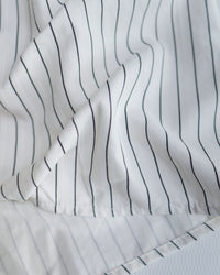 Stripe Layered Twist Shirt 立體細褶條紋綁結套裝恤衫/ SE8109