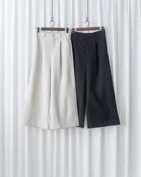 Stitched-Line Pants 棉質立體車線顯瘦寬腿西褲/ PT8477 (pre-order black)