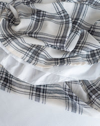 Chiffon Checked Dress 雪紡格紋修腰口袋連身裙/ DS1079