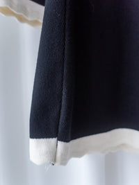 Black & White Knit Dress 黑白拼色針織連身裙/ DS1068
