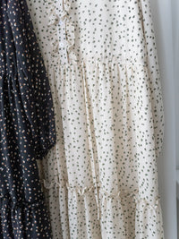 Dot Ruffle Dress 點點荷葉邊修腰雪紡連身裙/ DS1040