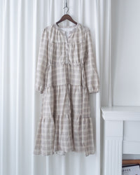 Ivory Check Dress DS1029