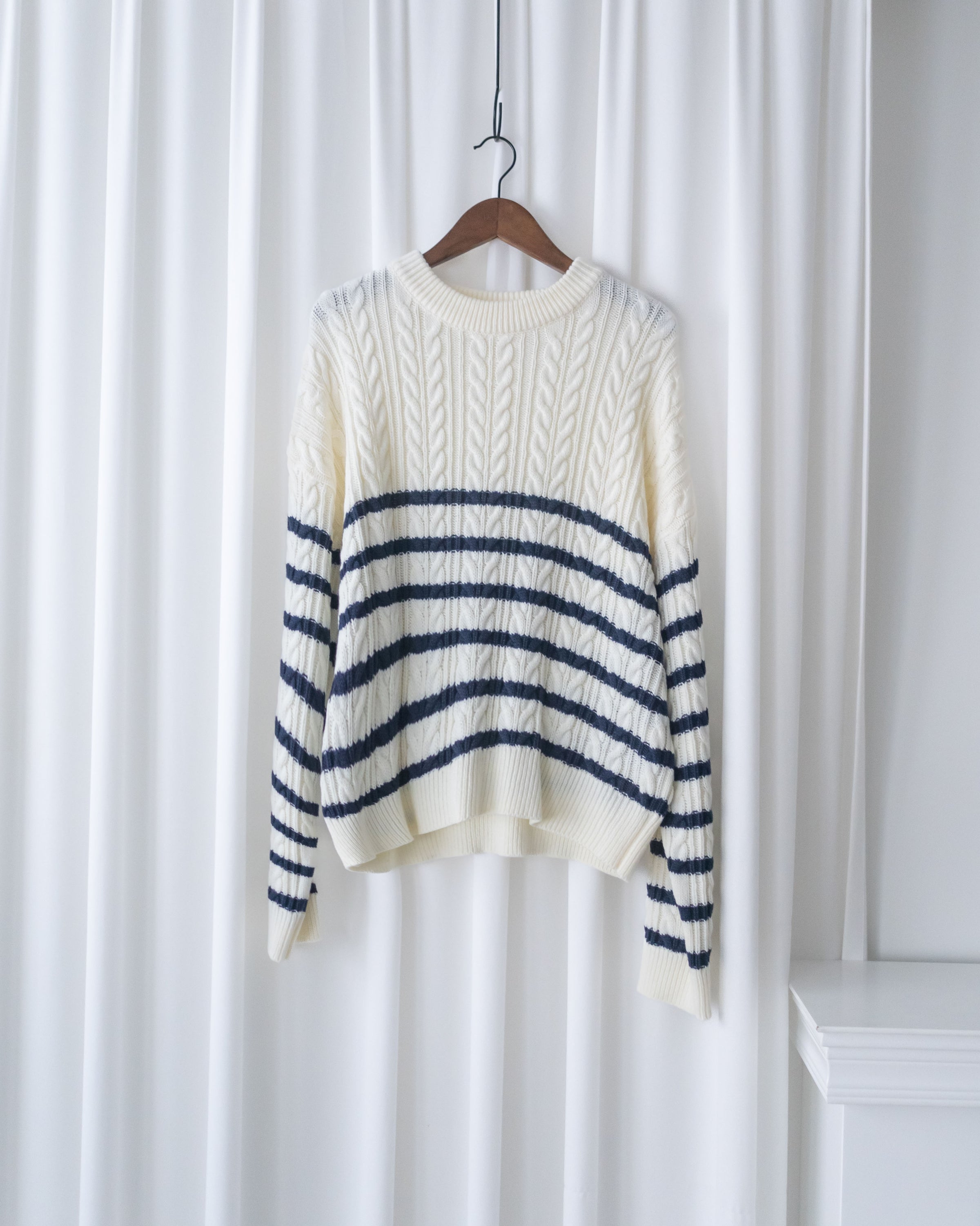 Cable Knit 麻花彈性條紋針織, Knit/ KT8173