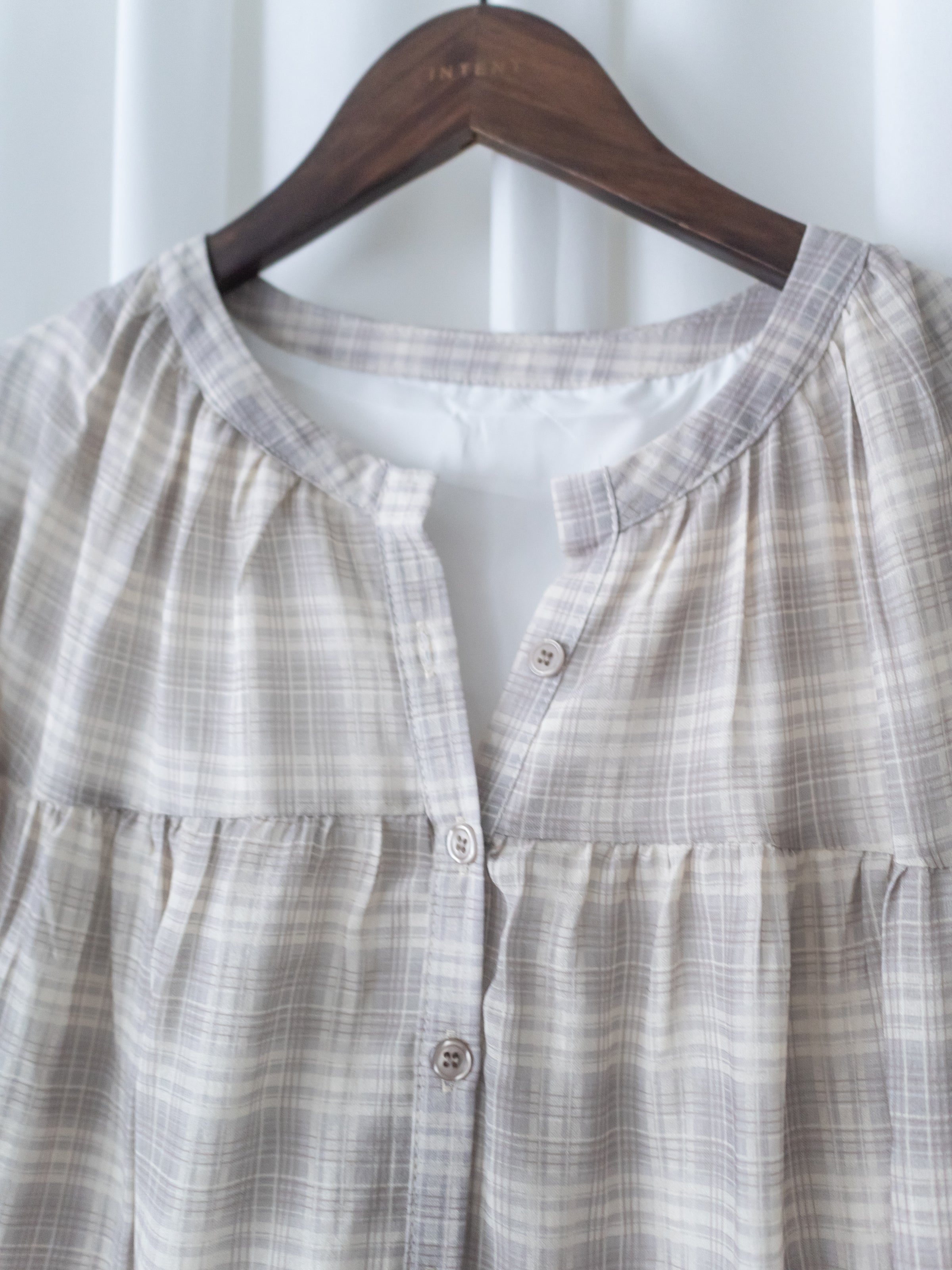 Ivory Check Dress DS1029