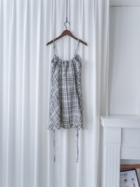 Tweed Dress 混閃十字線合身後橡筋膝上連身裙/ DS9788
