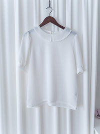 Collar Blouse 雪紡花邊領口上衣/ TP8001