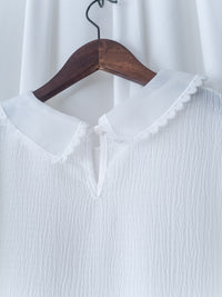 Collar Blouse 雪紡花邊領口上衣/ TP8001