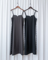 Geometric Vest Dress 幾何剪裁質感面料修飾線條吊帶長裙/ DS1081