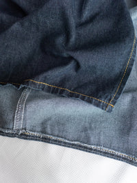 Denim Vest Dress 深藍隨性側開衩質感牛仔吊帶裙/ DS1084