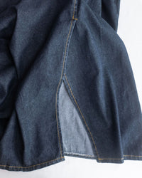 Denim Vest Dress 深藍隨性側開衩質感牛仔吊帶裙/ DS1084
