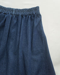Scarf Denim Skirt 法式絲巾腰帶顯瘦車線牛仔裙/ SK8933