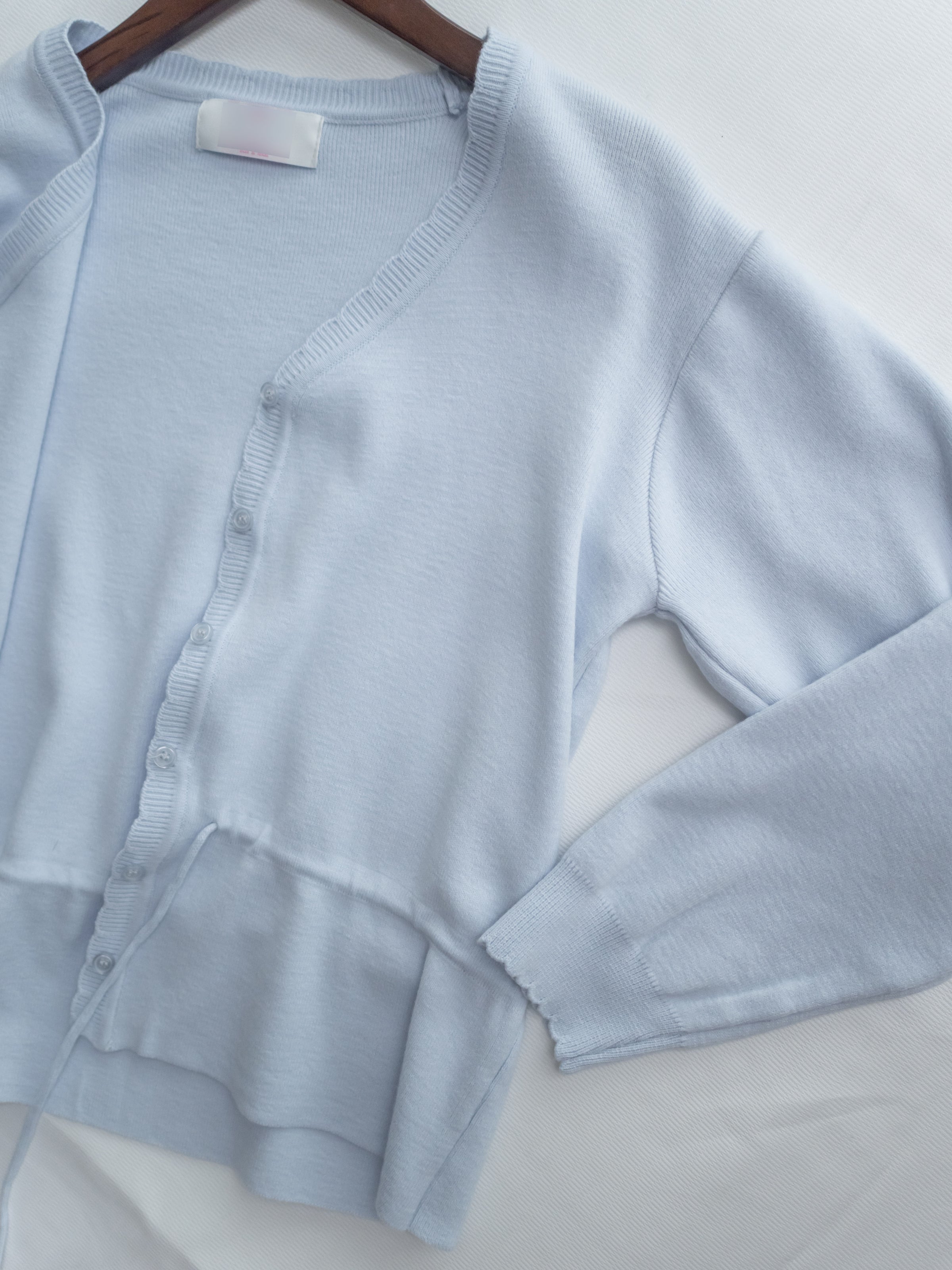 Floral Edge Cardigan 花邊修身彈力輕修腰針織上衣外套/ TP9209