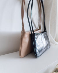 Double Strap Shoulder Bag 輕法式光澤皮感細帶腋下包/ BG8093