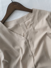 Tie-Waist Dress 隨性氣質雙圈修腰口袋連身裙/ DS1089