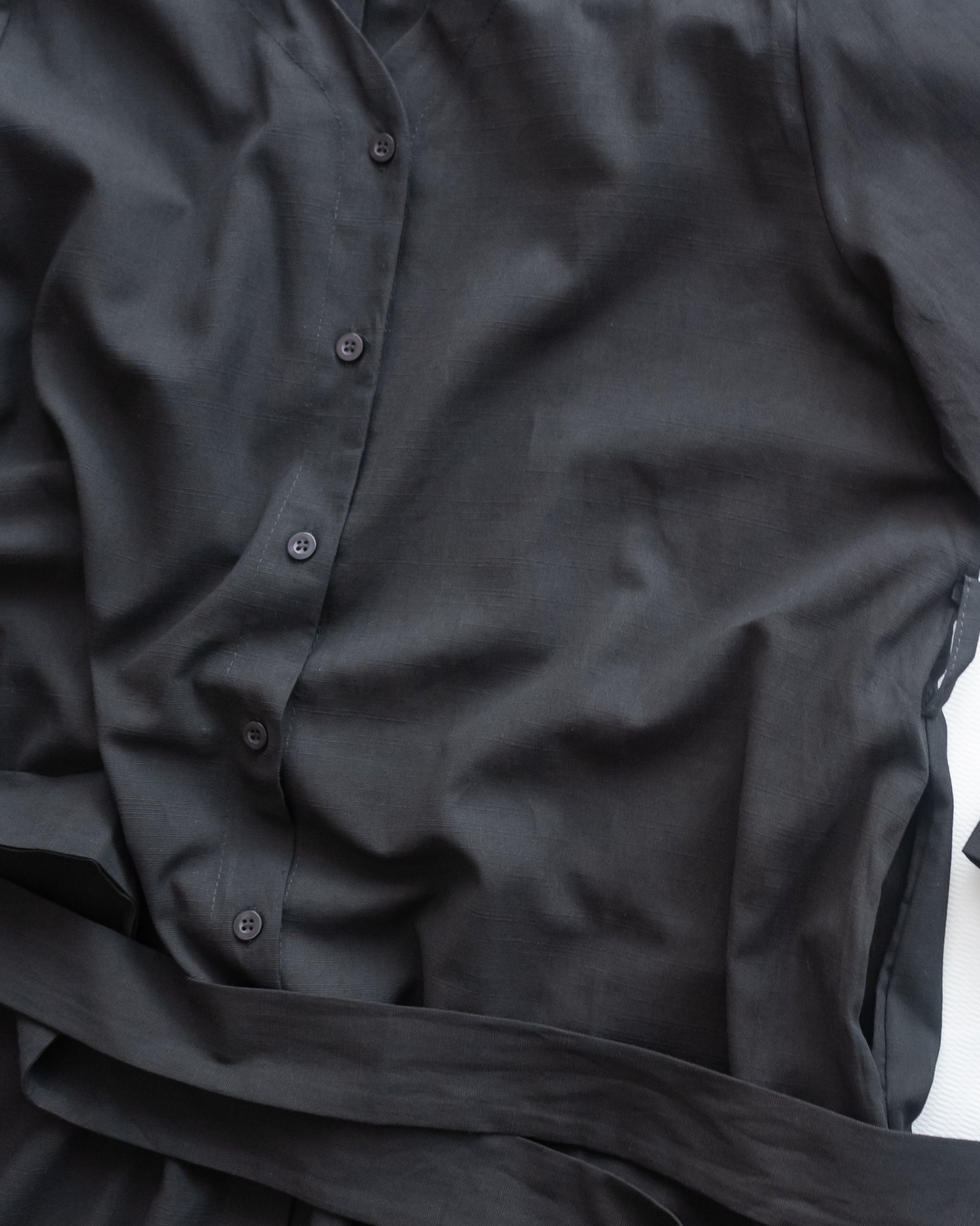 Tie-Waist Dress 隨性氣質雙圈修腰口袋連身裙/ DS1089