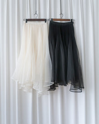 Asymmetric Veil Skirt 彈性腰身不規則層次紗裙/ SK8935