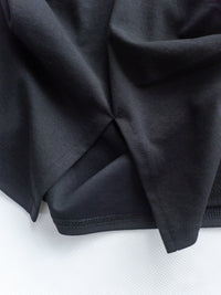 Side pinned V-Neck Tee 側抓褶後開叉V領上衣/ TP9216