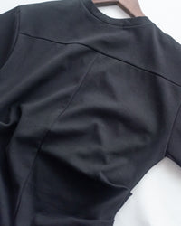 Side pinned V-Neck Tee 側抓褶後開叉V領上衣/ TP9216