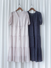 Glass Floral Dress 琉璃光感精緻小碎花連身裙/ DS1099