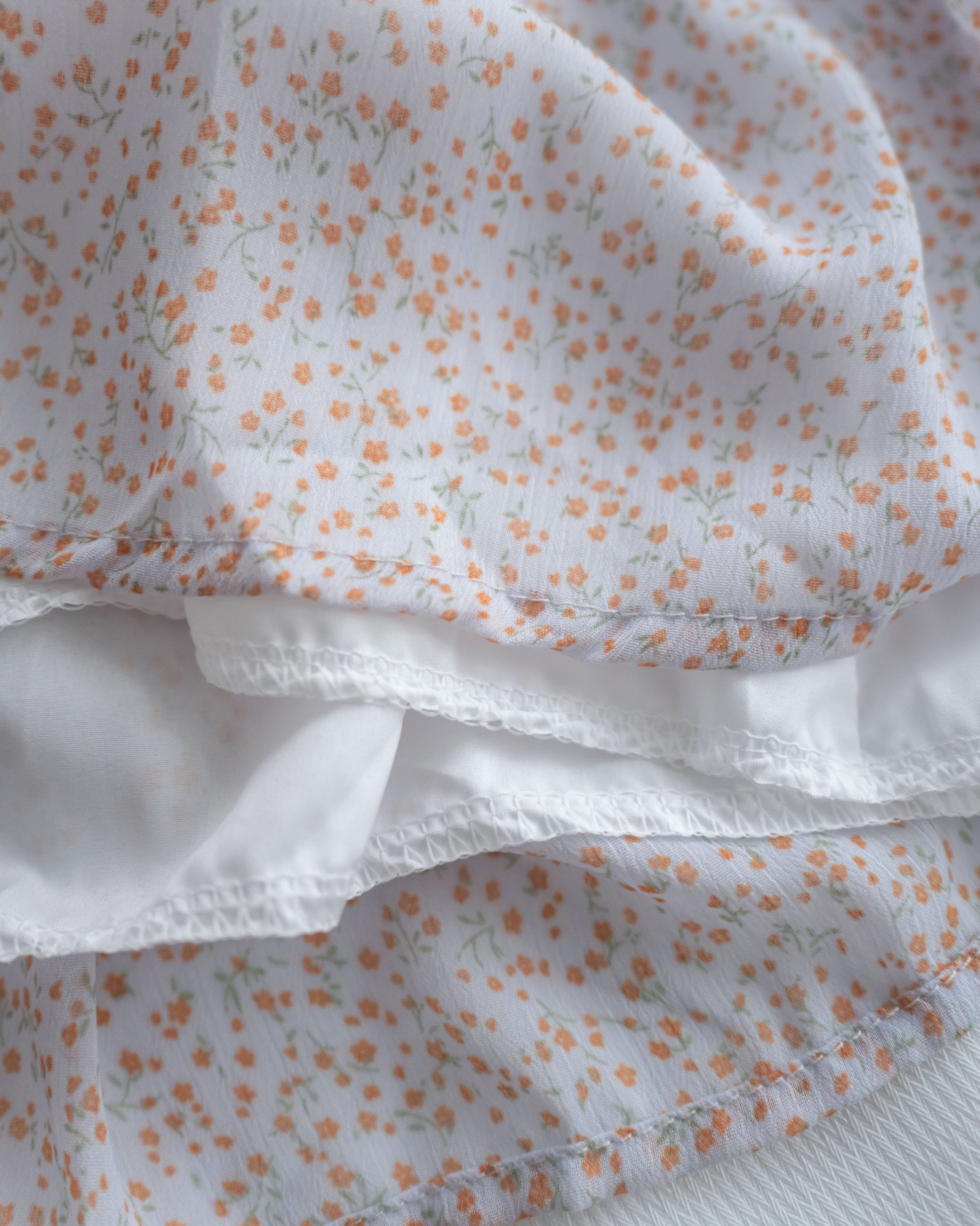 Glass Floral Dress 琉璃光感精緻小碎花連身裙/ DS1099