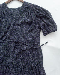 Glass Floral Dress 琉璃光感精緻小碎花連身裙/ DS1099