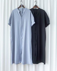 Geometric Dress 幾何領口視覺顯瘦口袋連衣裙/ DS1100 (pre-order black)