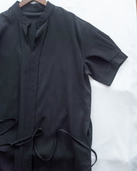 Geometric Dress 幾何領口視覺顯瘦口袋連衣裙/ DS1100 (pre-order black)