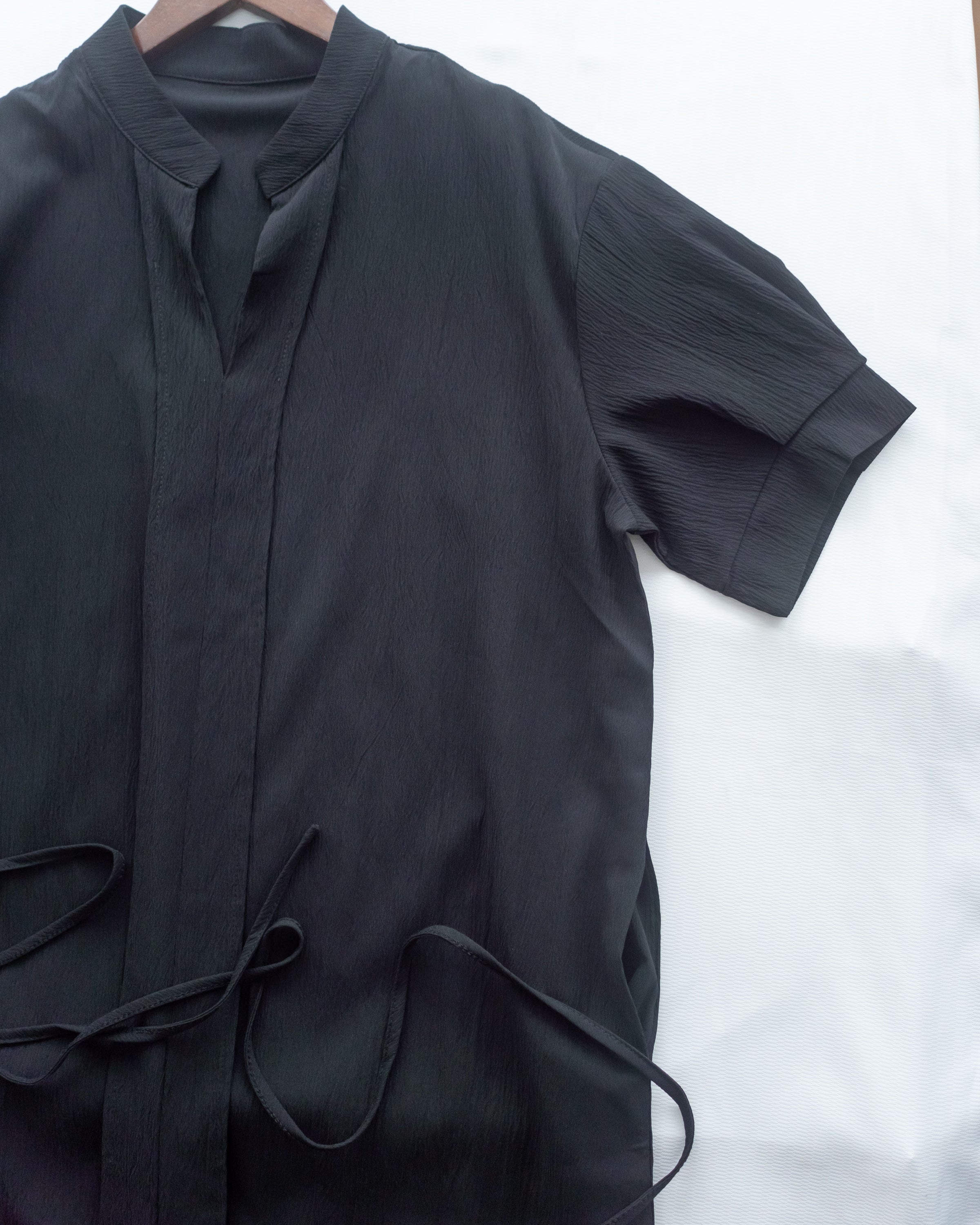 Geometric Dress 幾何領口視覺顯瘦口袋連衣裙/ DS1100 (pre-order black)