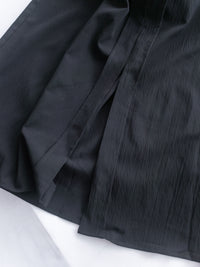Geometric Dress 幾何領口視覺顯瘦口袋連衣裙/ DS1100 (pre-order black)