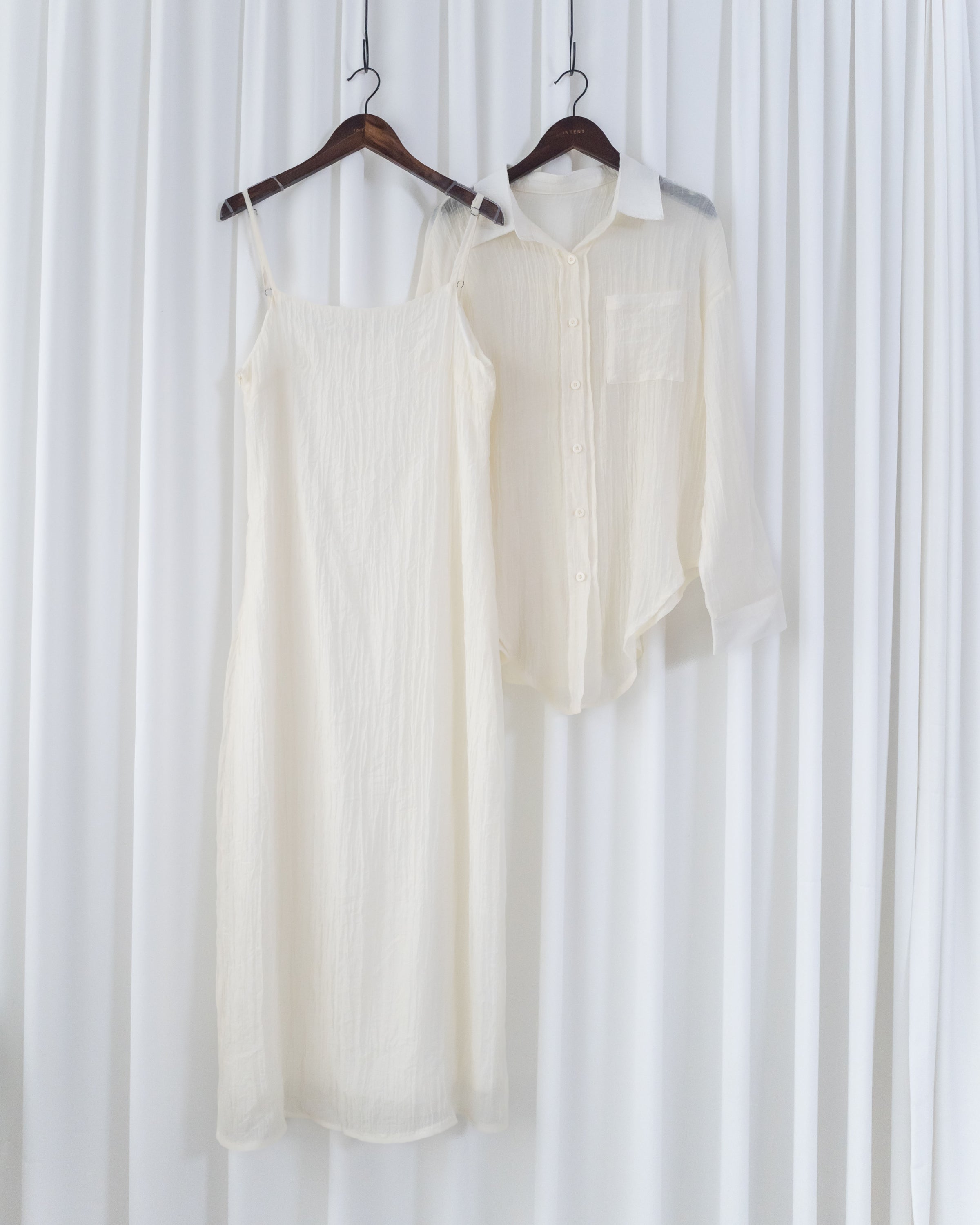 Vest Dress Set 輕盈紋理吊帶連身裙套裝/ SE8110