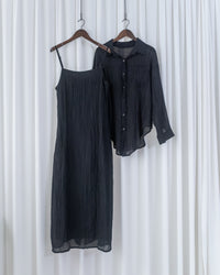 Vest Dress Set 輕盈紋理吊帶連身裙套裝/ SE8110