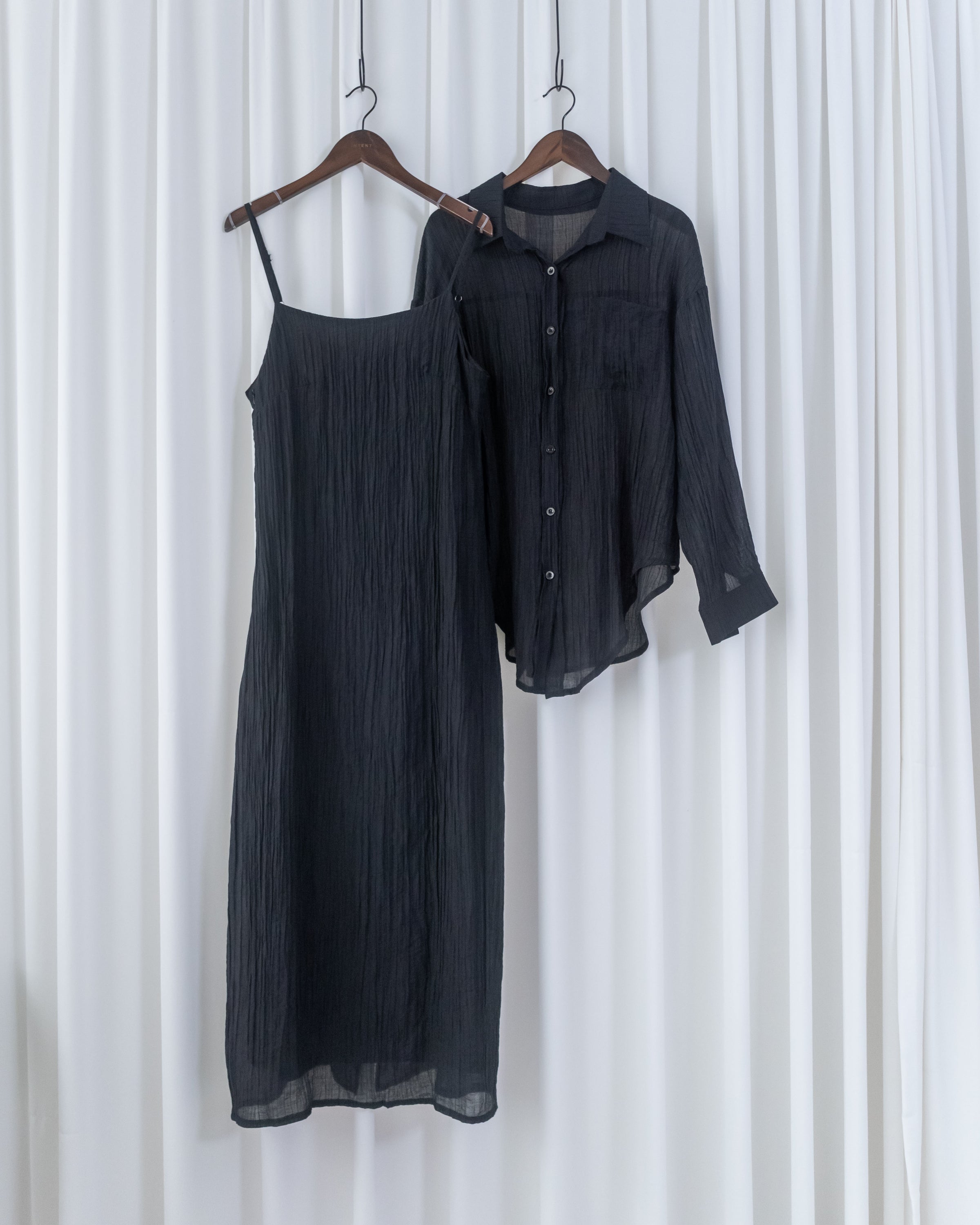 Vest Dress Set 輕盈紋理吊帶連身裙套裝/ SE8110