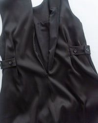 Button Waist Dress 輕復古雙鈕扣修腰背心裙/ DS1102