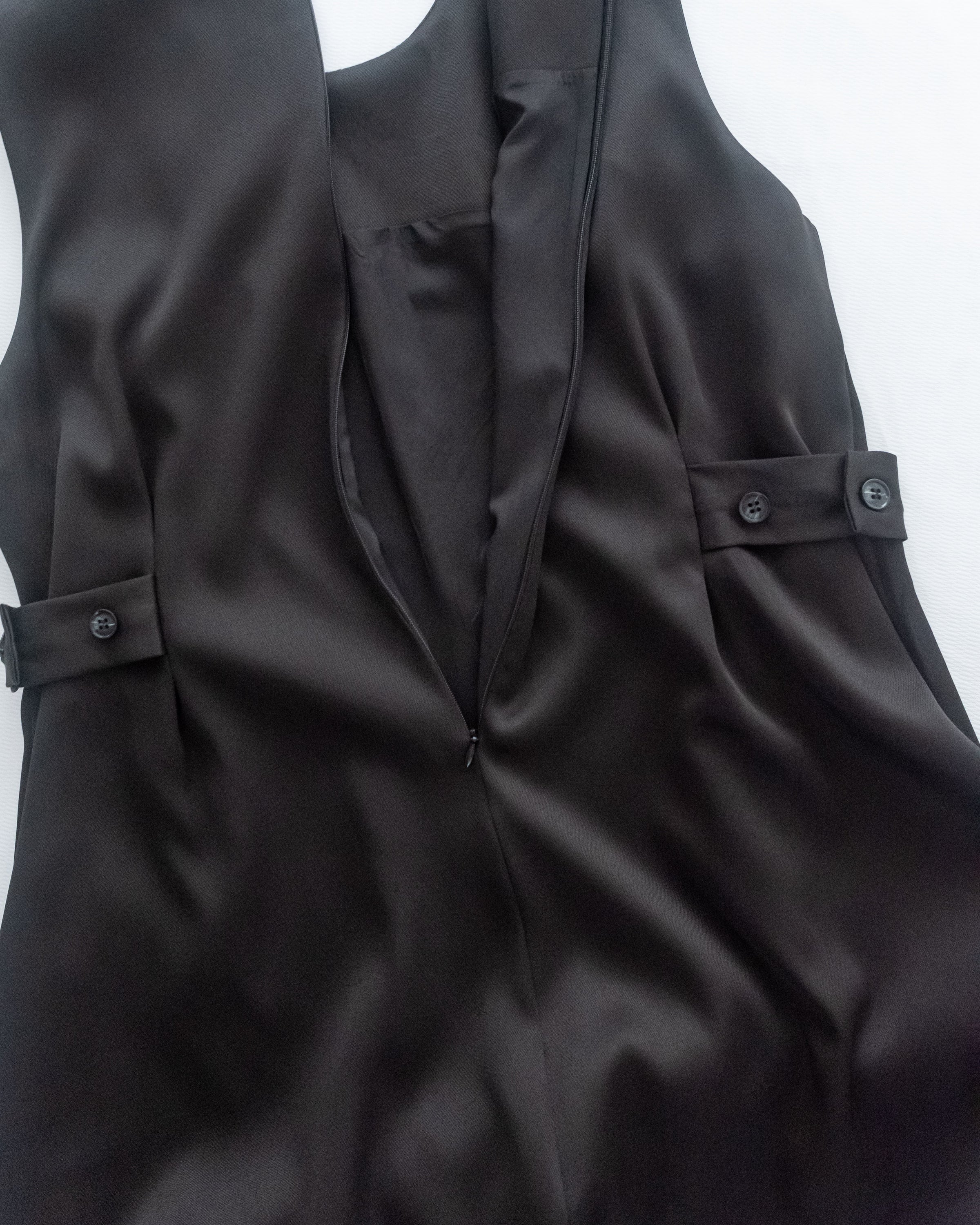 Button Waist Dress 輕復古雙鈕扣修腰背心裙/ DS1102