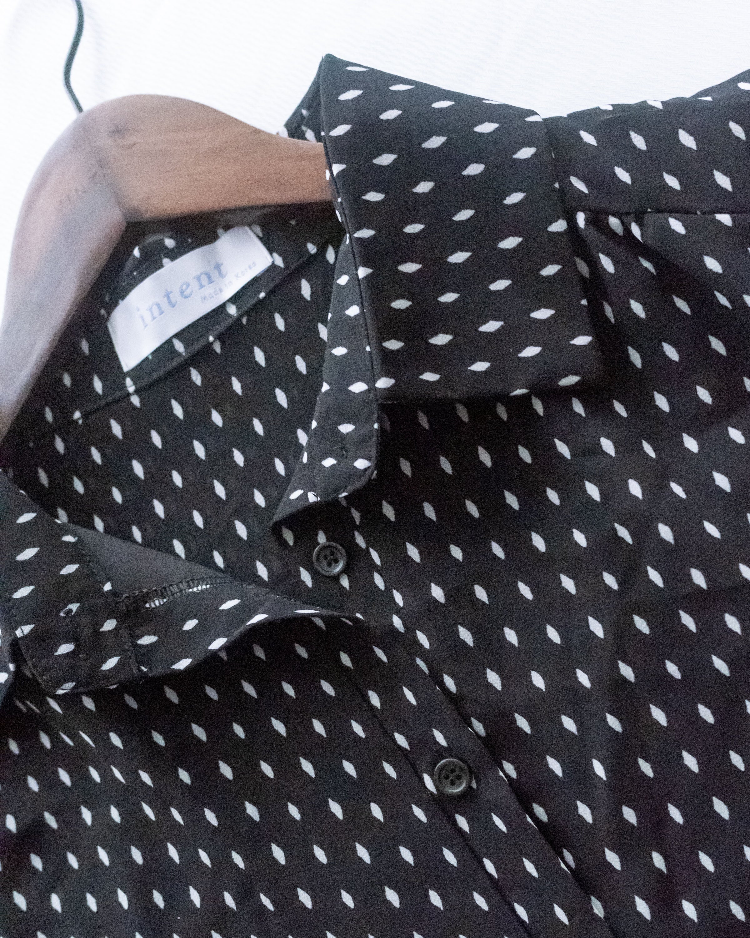 [intent label/intent製 ]  Rhombus Dress  菱形印花雪紡隨性口袋連身裙/ DS9987
