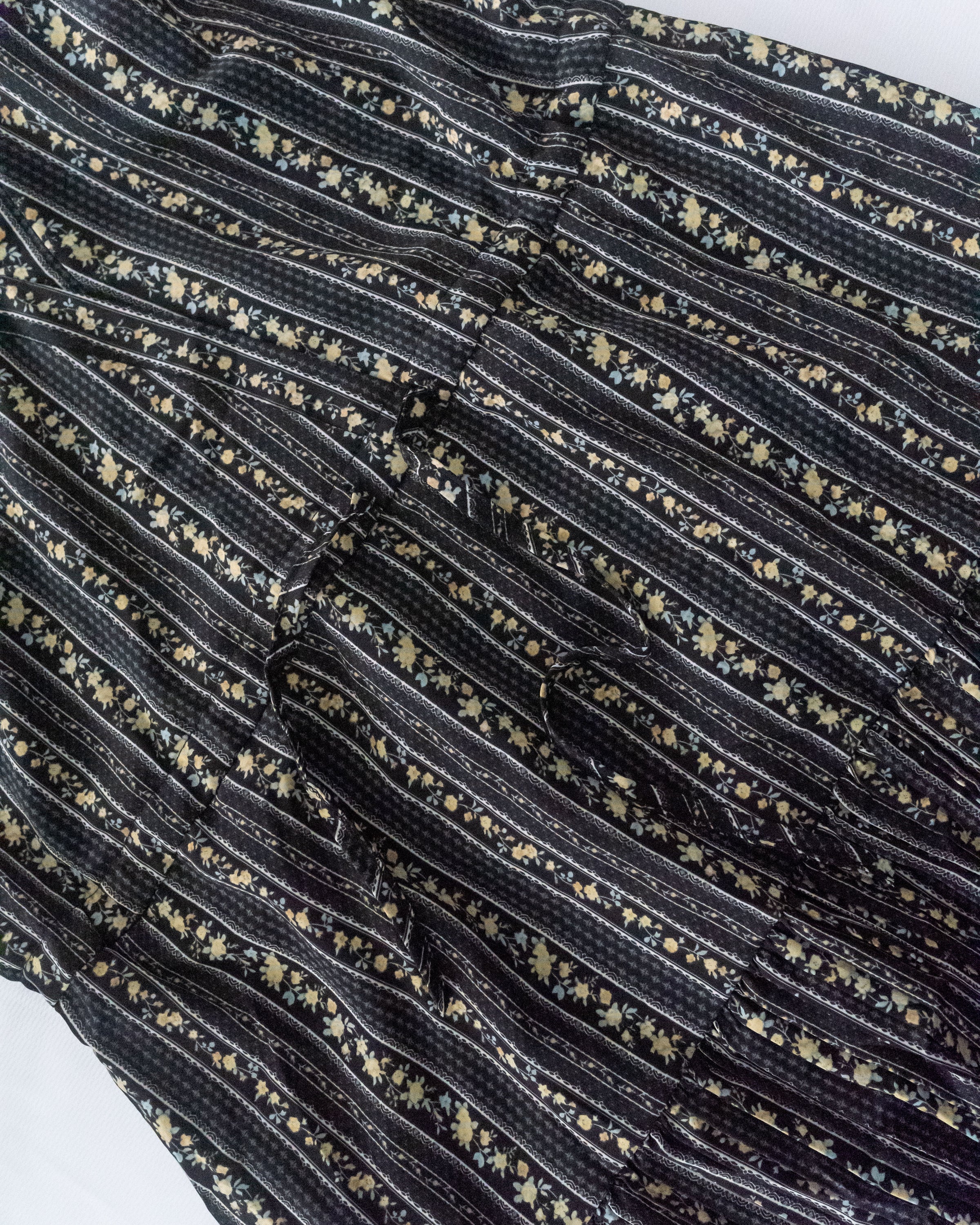 French Patterned Dress
 法式防皺直條紋印花連身裙/ DS1093