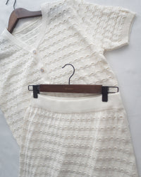 Geometric Knit Set 精緻百搭幾何織紋針織套裝/ SE8111