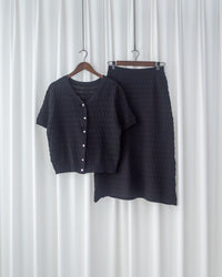 Geometric Knit Set 精緻百搭幾何織紋針織套裝/ SE8111