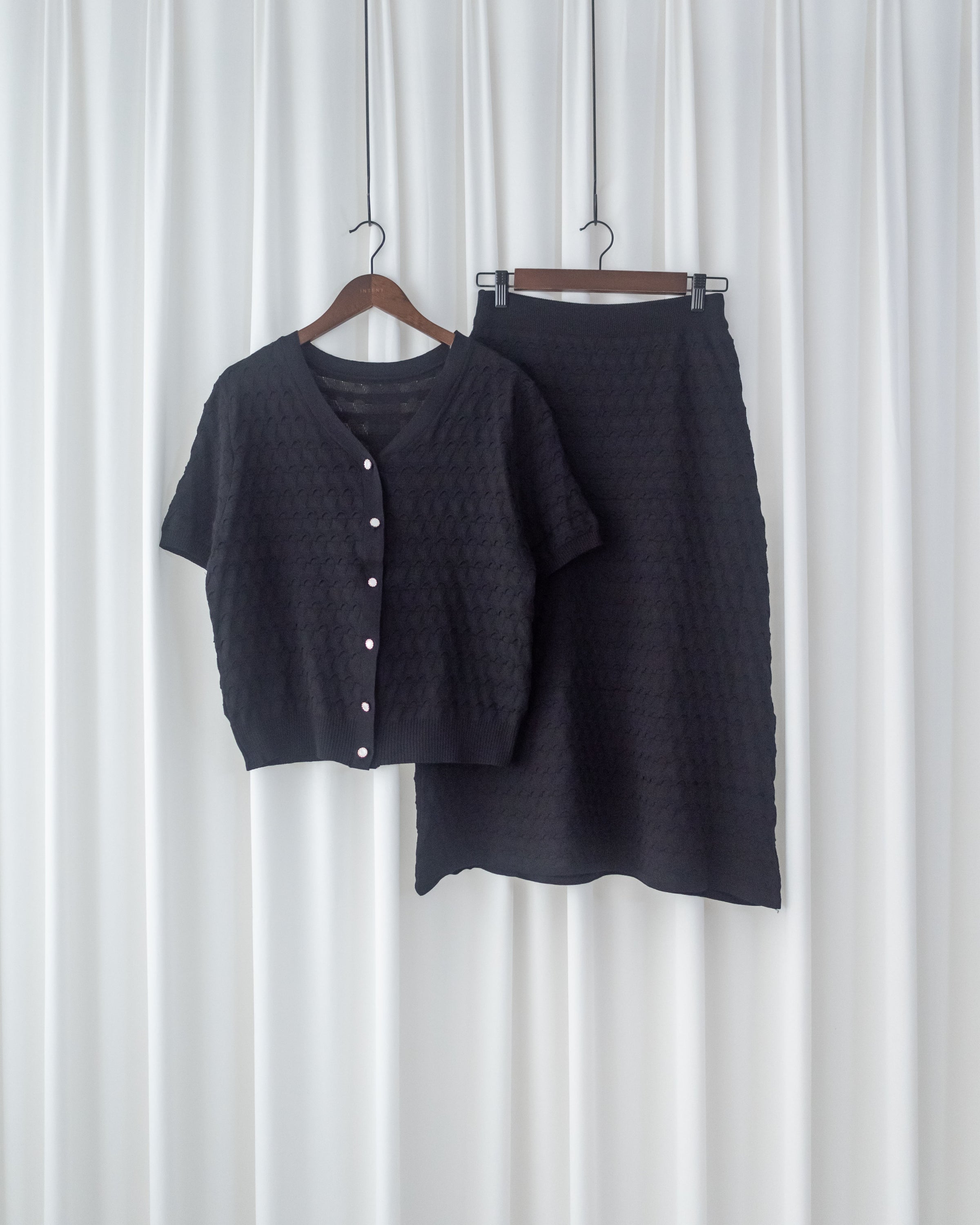 Geometric Knit Set 精緻百搭幾何織紋針織套裝/ SE8111