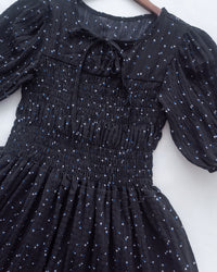 【現貨限量回歸 】Starry Floral Dress 流星小花彈性修身防皺連身裙/ DS1106