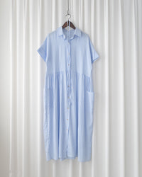 [Limited Restock] Stripe Dress 隨性條紋恤衫修腰連身裙/ DS1108