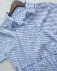 [Limited Restock] Stripe Dress 隨性條紋恤衫修腰連身裙/ DS1108