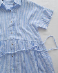 [Limited Restock] Stripe Dress 隨性條紋恤衫修腰連身裙/ DS1108