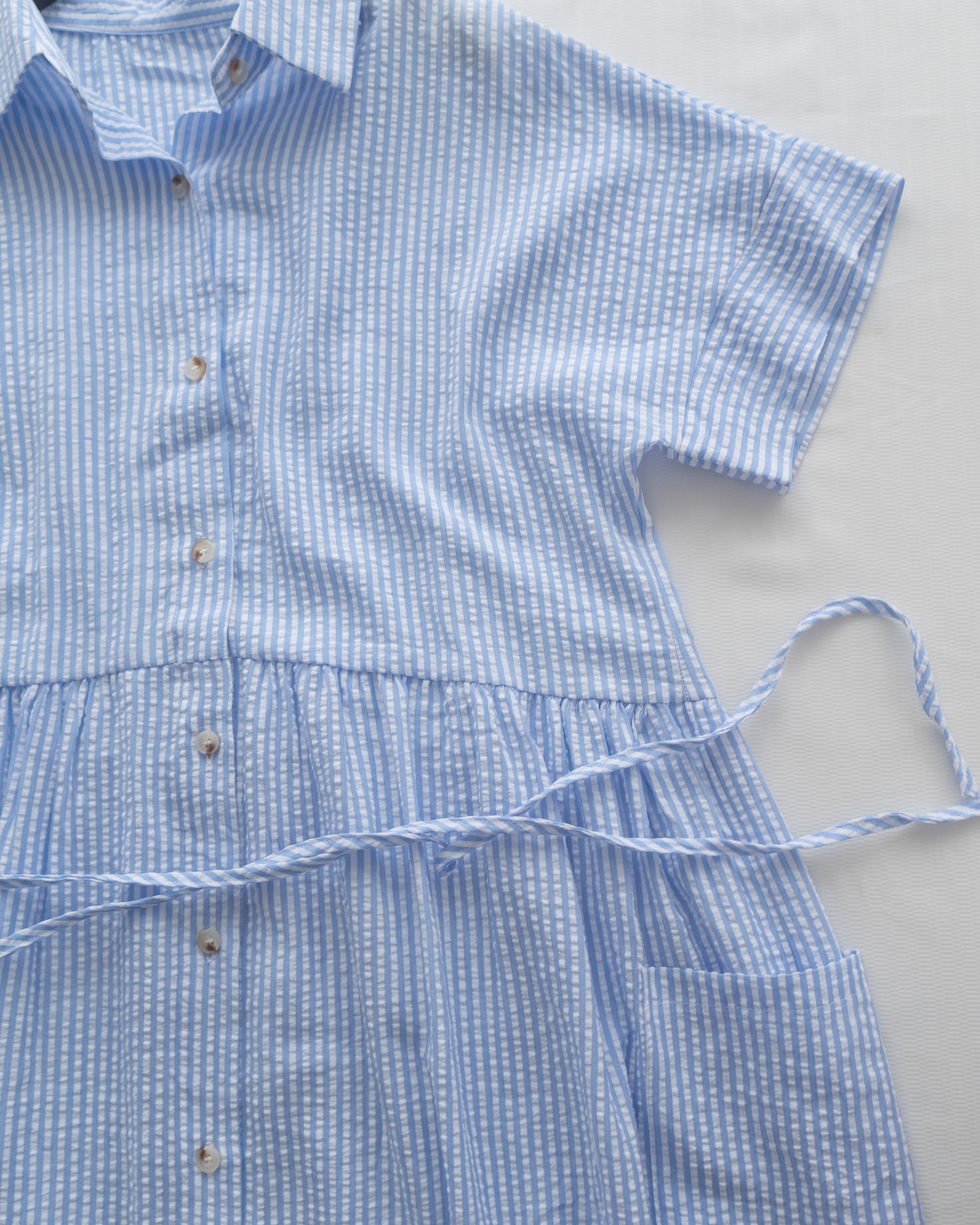 [Limited Restock] Stripe Dress 隨性條紋恤衫修腰連身裙/ DS1108
