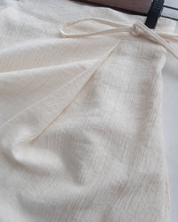 Ribbon Knot Pleated Skirt 側蝴蝶結顯瘦褶疊流線質感傘裙/ SK8939