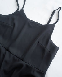 Chiffon Flowing Dress 飄逸雪紡層次綁帶連衣裙/ DS1113 (Black sold out)
