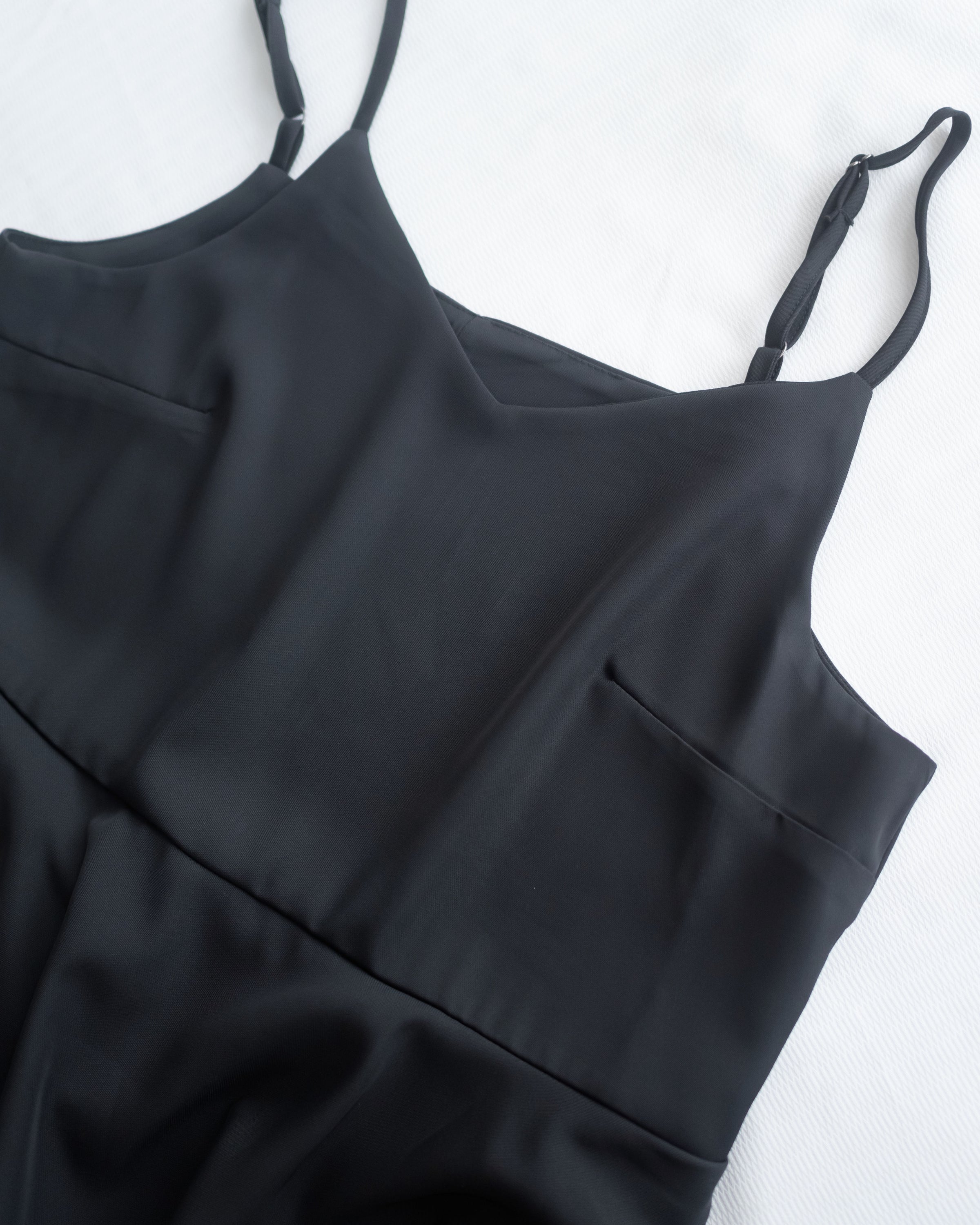 Chiffon Flowing Dress 飄逸雪紡層次綁帶連衣裙/ DS1113 (Black sold out)
