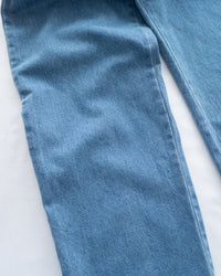 Straight Denim Pants 後鬆緊簡約直筒闊腳牛仔褲/ PT8478